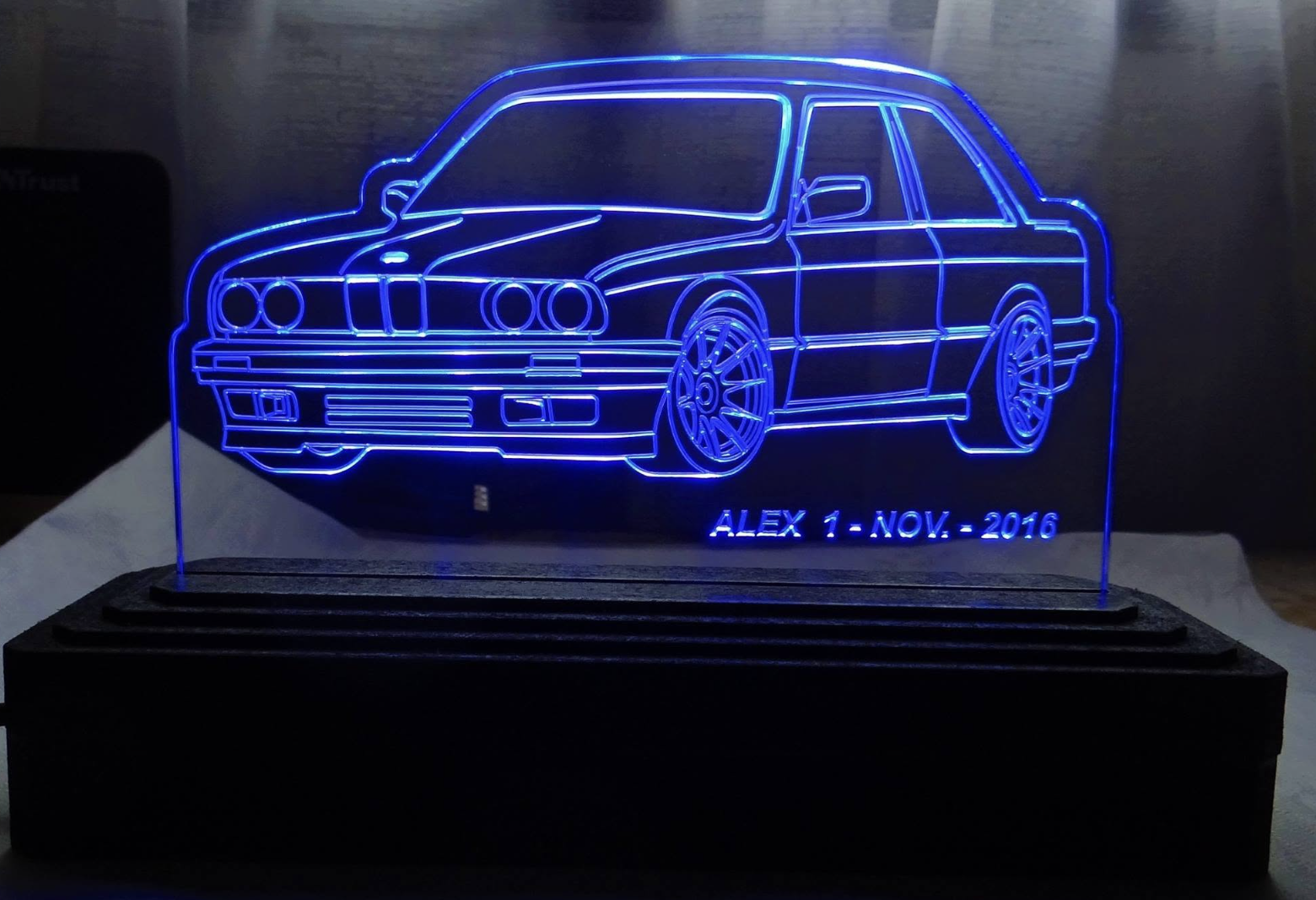 Lâmpada LED em acrílico